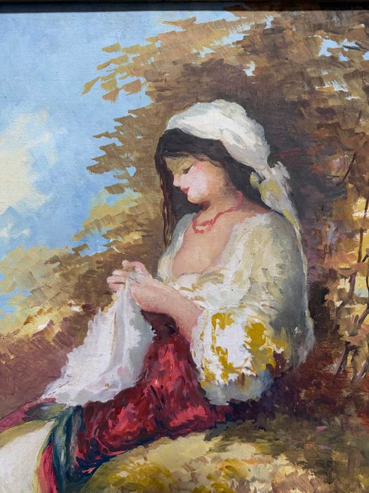 tablou pictat pe panza in ulei pictura pe panza tablou vechi pe panza