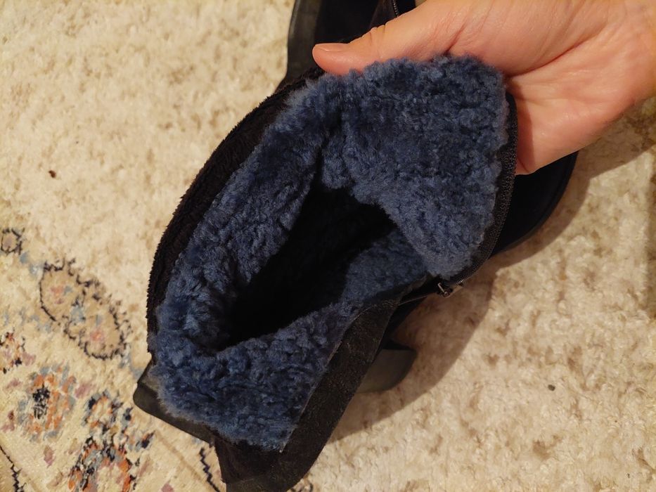 Сапоги натуральная замша