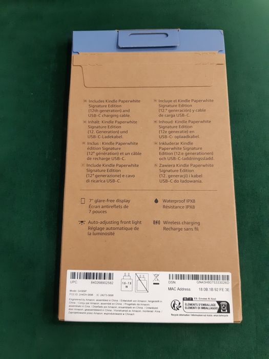 Amazon Kindle Paperwhite Signature Edition Gen 12 Sigilata
