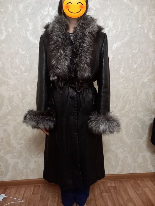 Продам натуральный кожаный плащ