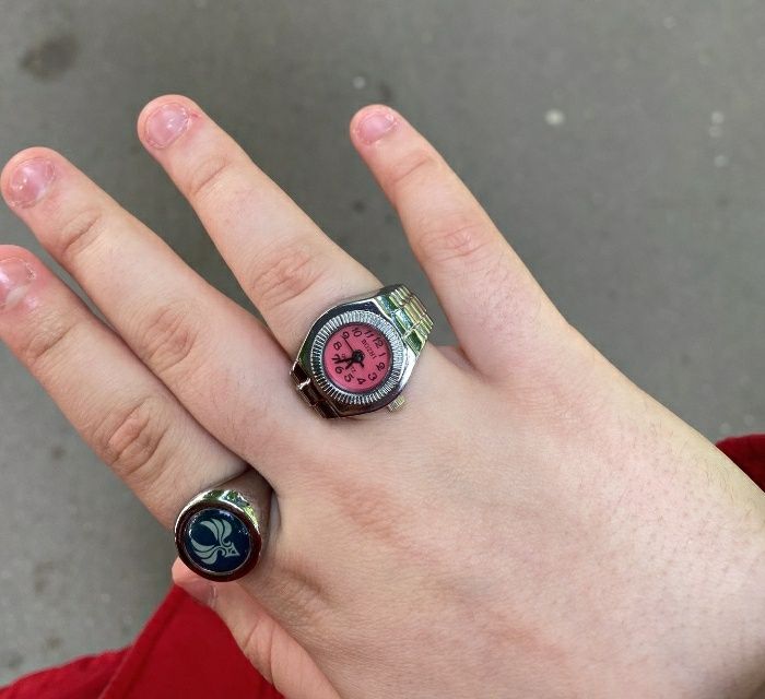 Мини часовник за пръст