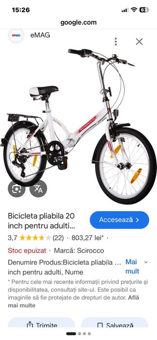 Bicicletă pliabila