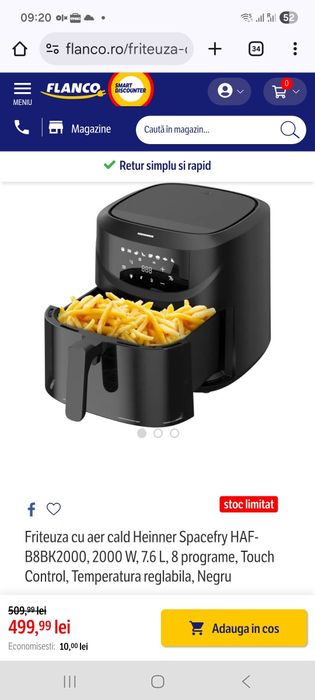 Air fryer Heinner 7.6L
