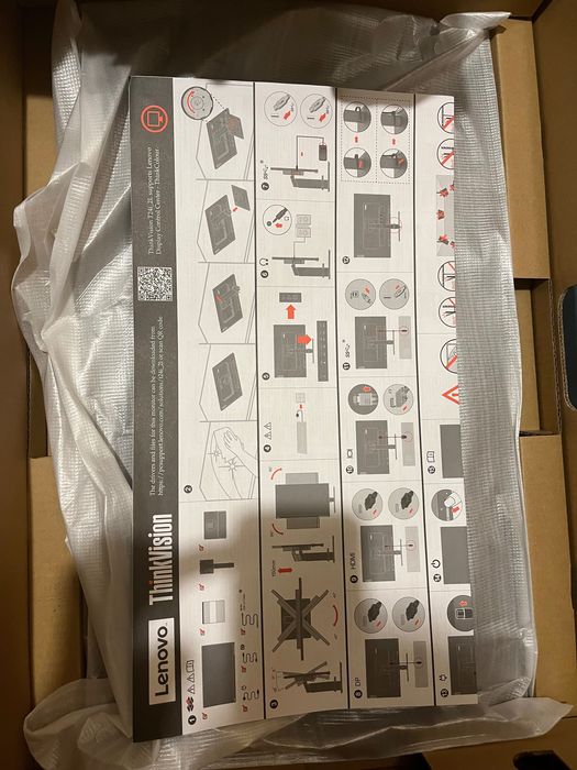 Монитор Lenovo - ThinkVision T24i-2L, 23.8", FHD, IPS, черен