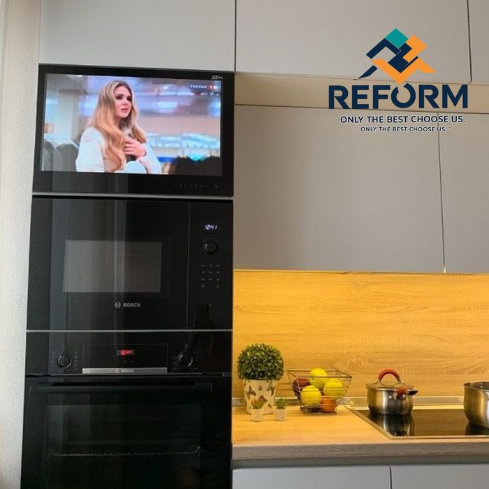 Установка Smart TV в кухонный гарнитур