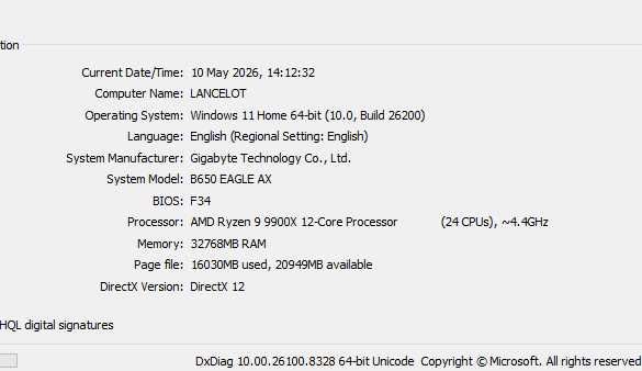 Vand pc ryzen 9 9900x cu rtx 2080 ti 32 Gb Ram