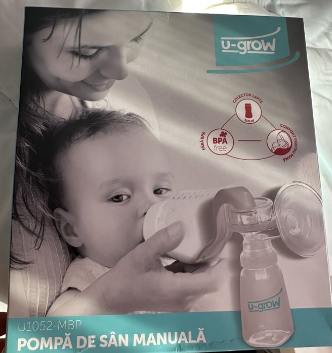 Pompa NOUĂ de san manuala + biberon – U-Grow – U1052-MBP