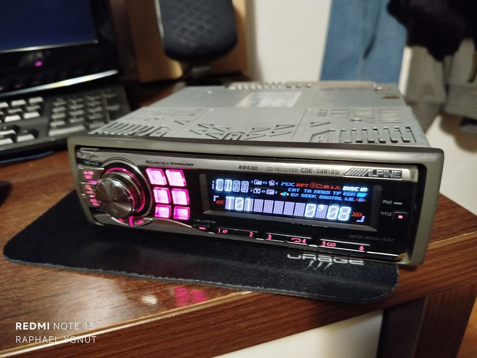 Cd player auto Alpine 9881rb nu Pioneer Kenwood Sony fără Bluetooth