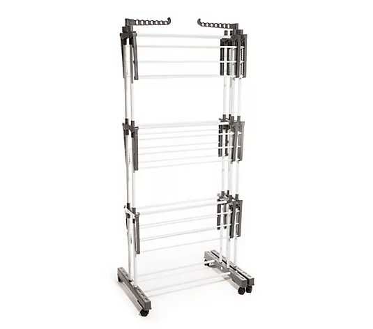 НОВ Разтегателен сушилник за дрехи с 3 нива, 72-130см, Германия