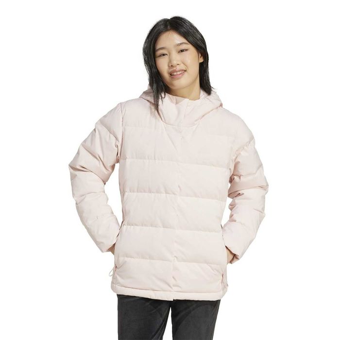 Спортно дамско яке с гъши пух Аdidas Helionic Hooded Down