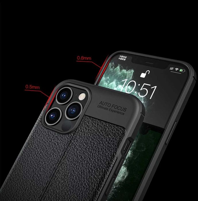 Husa Premium Antisoc model tip PIELE pentru iPhone 16 Pro / 16 Pro Max