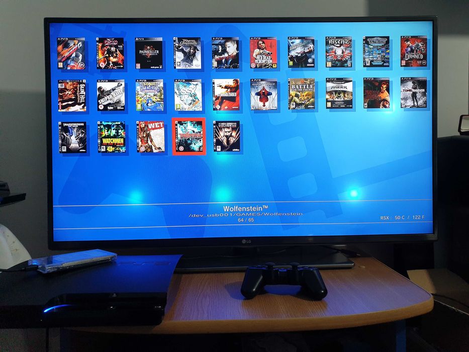 PS3 modat CFW OC SSD 240 GB + 65 jocuri (GTA, Red Dead, Castlevania)