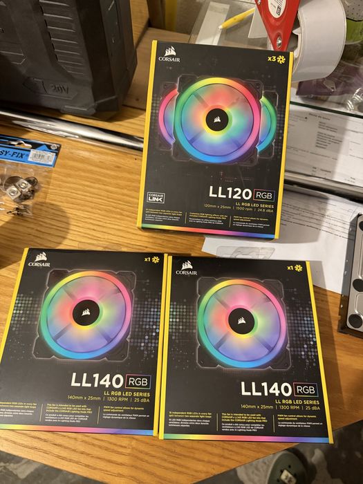 Ventilatoare Corsair LL120 si LL140 RGB PC pwm