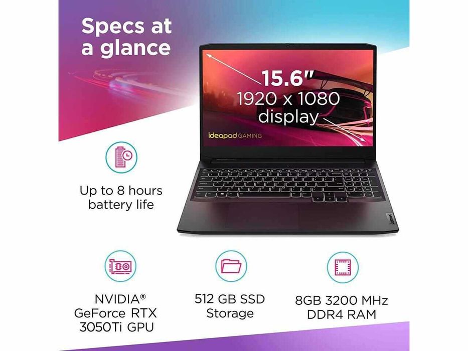 Lenovo IdeaPad Gaming 3 15ACH6 16gb | 512 gb | RTX 3050 Ti