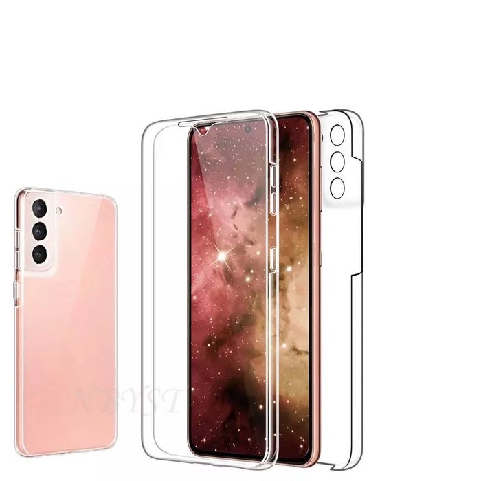 Husa 360 Fata Spate Samsung S21 S22 S23 S24 S25 PLUS ULTRA Clear Plast