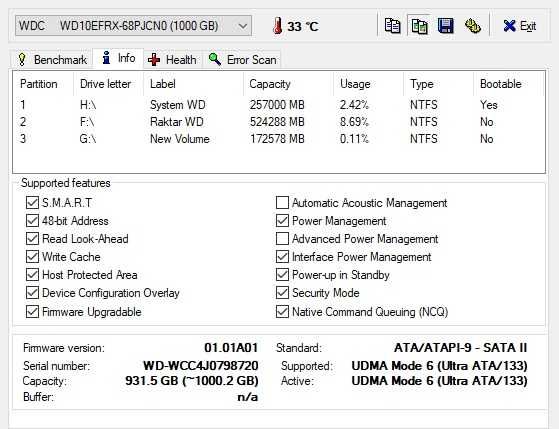 WD Red 1TB – NAS HDD – 3.5" SATA – funcționează impecabil, test inclus