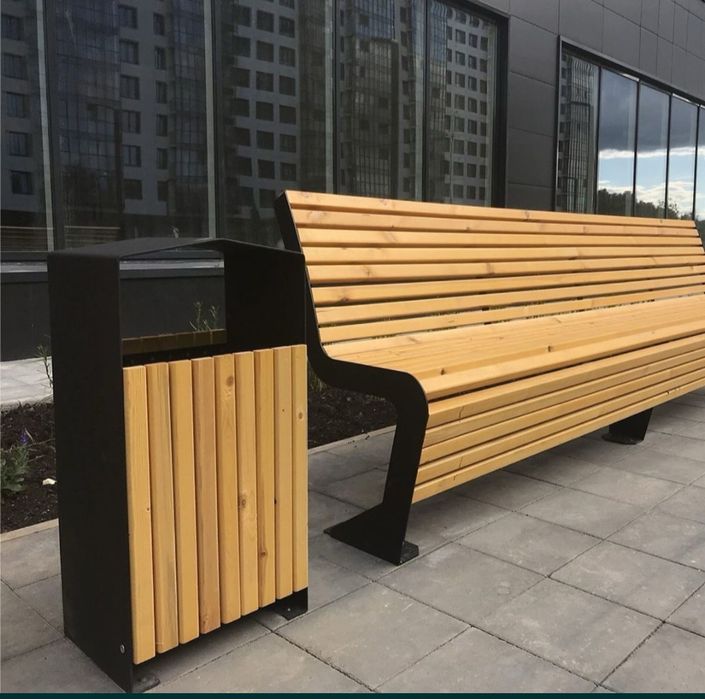 Скамейки урны беседки качели