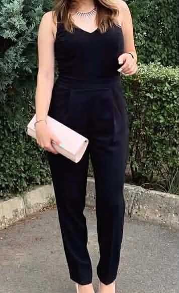 Дамски черен гащеризон