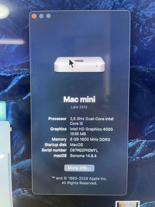 Apple mac mini i5 8 ram