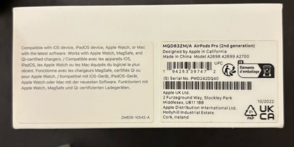 Apple AirPods Pro Gen 2 - lightning