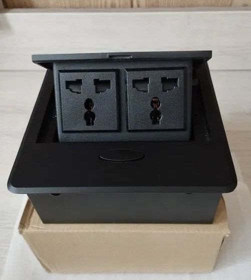 Розетка настольная Розетка наполная Лючок Socket Встриваемый роз