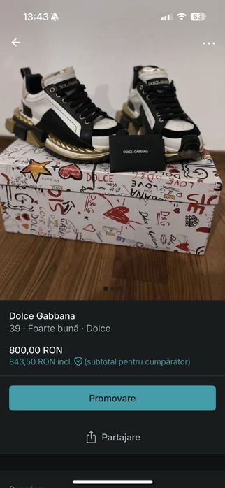 Snikers Dolce Gabbana originali made in Italia