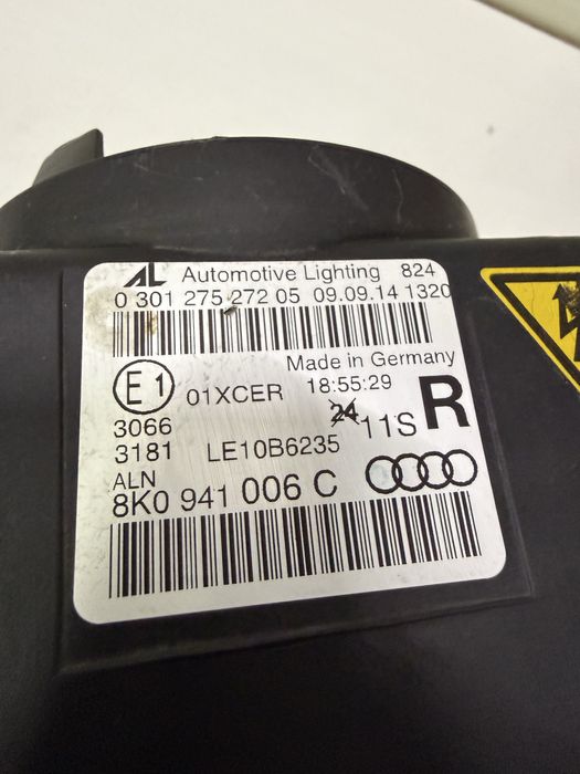 Far xenon dreapta fata bi-xenon Audi A4 B8.5 8K0 941 006 C Facelift
