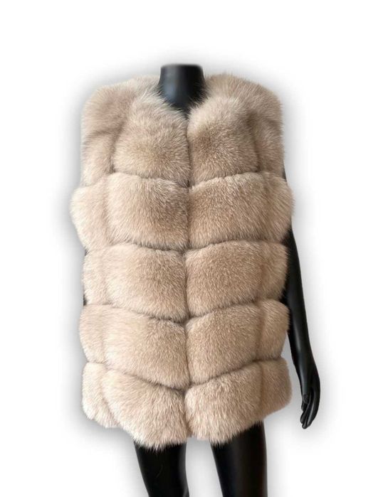 Елек с естествен косъм от лисица