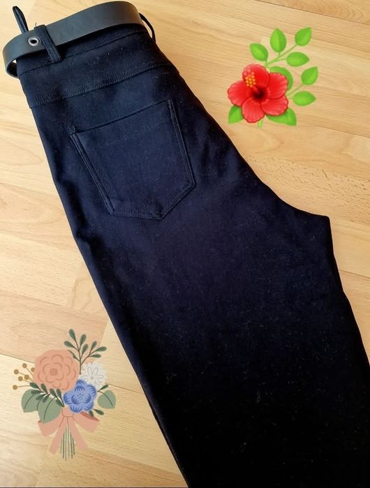 Pantaloni dama insertii piele,calitate superioara,curea
