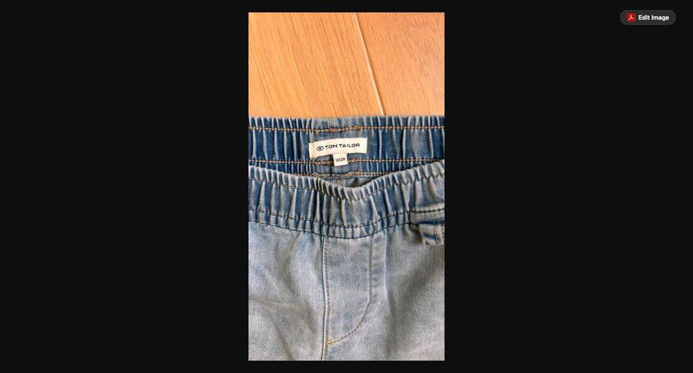 Pantaloni jogger cu aspect de denim Tom Tailor, Mărimea W26