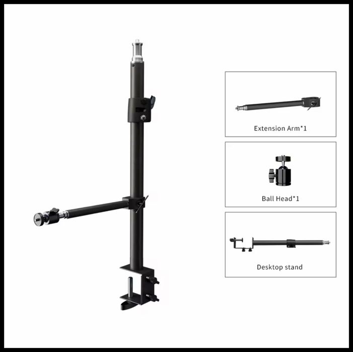 Фотографска стойка. Видео. Влог. Осветление. стойка за бюро. бюро