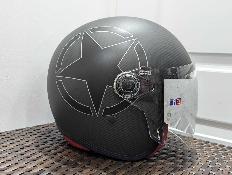 Casca moto Premier Vangarde Star Carbon, marime L - ochelari de soare