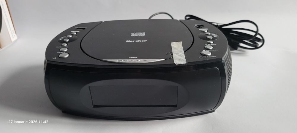 Aparat radio Karcher cu ceas Cd/Usb/