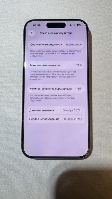 iPhone 15 Pro 256GB 83% АКБ