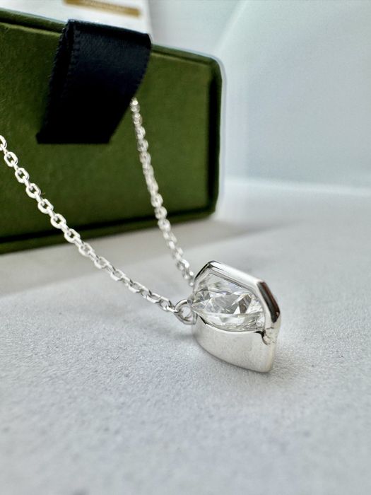 Сребърно колие с мойсанит (Диамант) 1 карат