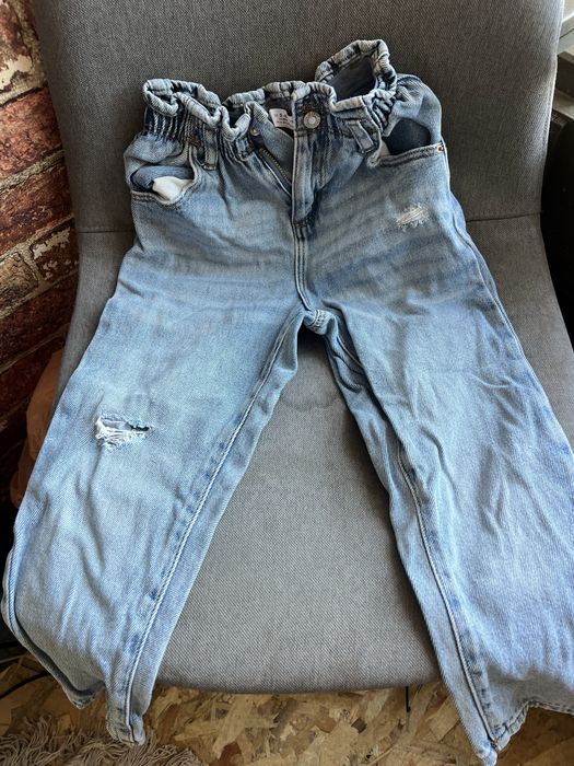 Дънки и кожено яке за момиче - размер 6 години Зара / Zara