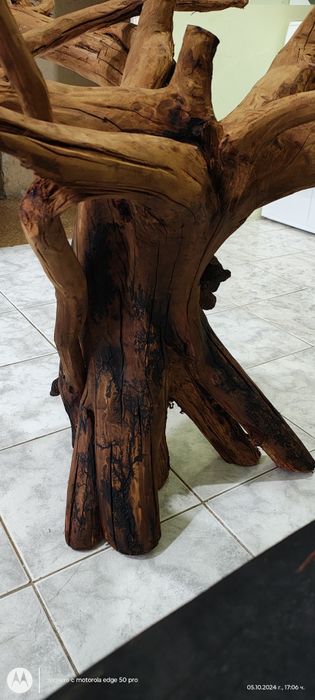 Трапезна маса от корен със два плота ПРОМОЦИЯ