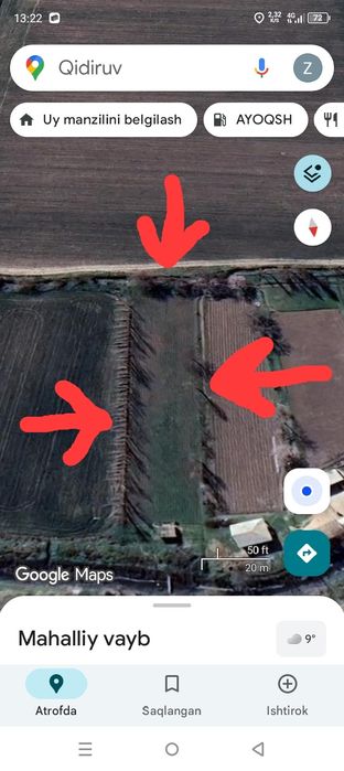 Каттароқ участка кидирвотканлага маҳсус!