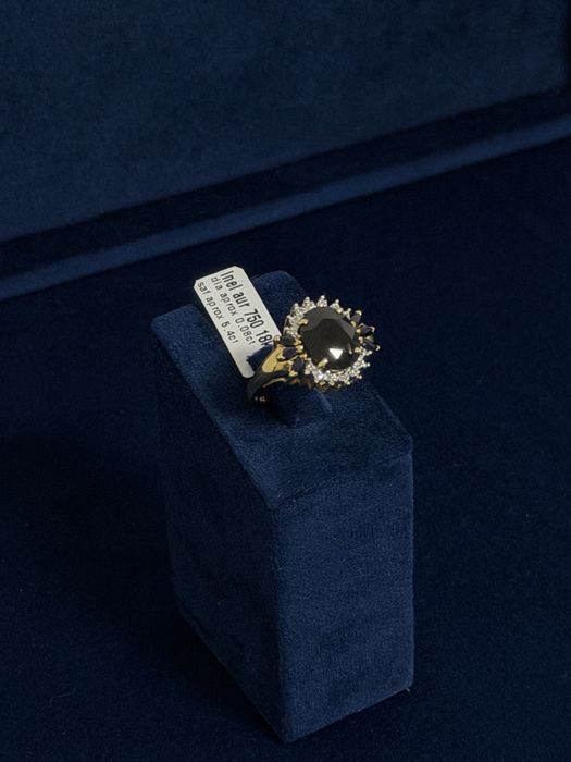 Inel aur 18k safire 5.40 ct si diamante