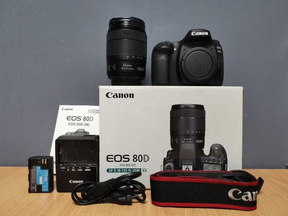 Професионална камера Canon EOS 80D+Canon EF 50mm 1.8 II