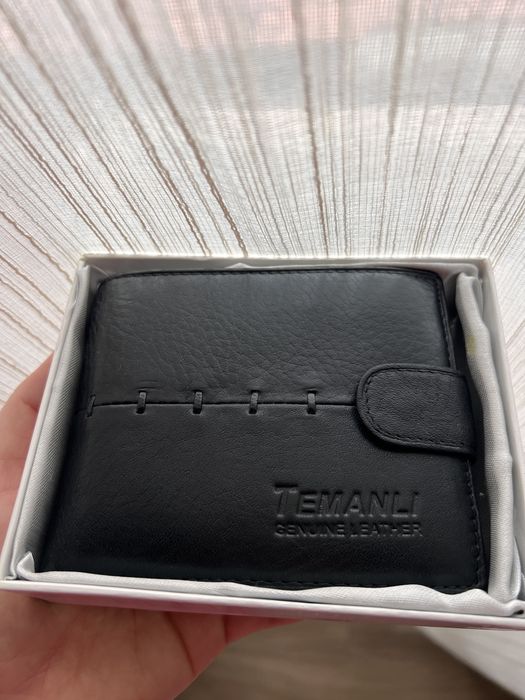 Temanli Кожен черен портфейл