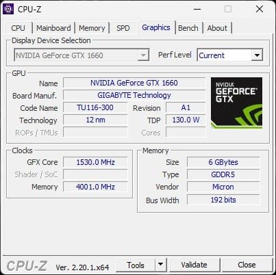 Gigabyte GTX 1660 OC 6GB GDDR5