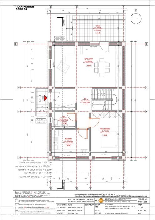 Vila Individuala P+E+Pd, 175mp, Teren 311mp, Măgurele, 175.000€+Tva