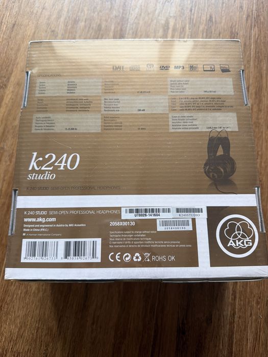 Căști AKG K240 Studio Profesionale – Originale, cu Cutie sigilate