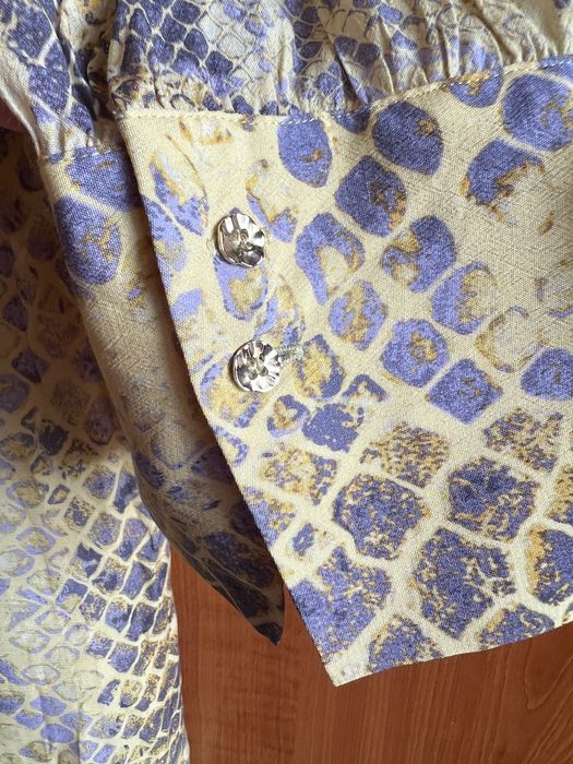 Rochie Rich&Royal L snake print galben mov vascoza midi medie