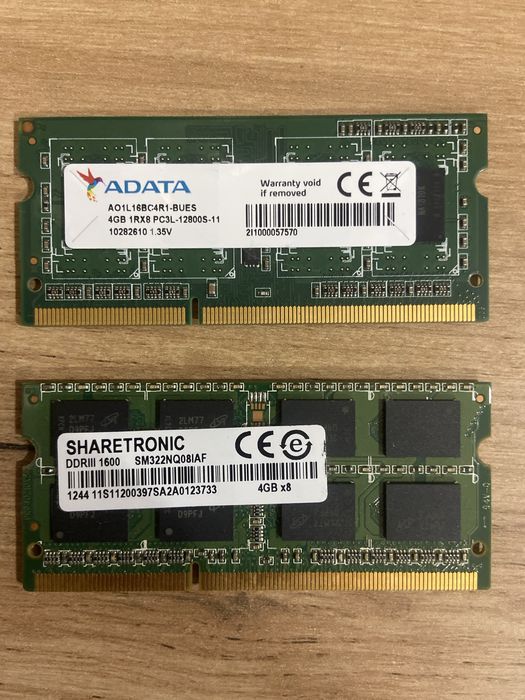 Оперативный память DDR3 1600 4GB 1.35v