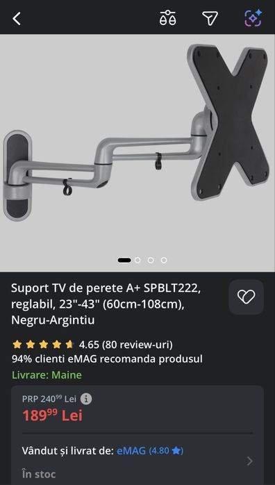 Suport monitor tv televizor perete vesa