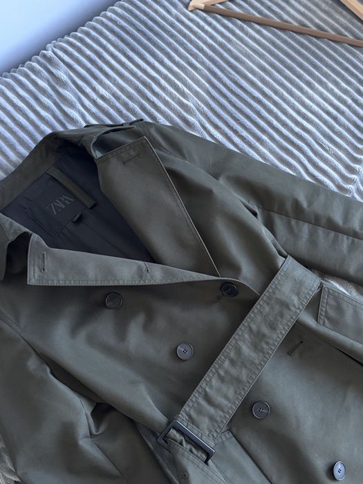 Zara шлифер khaki КАТО НОВ