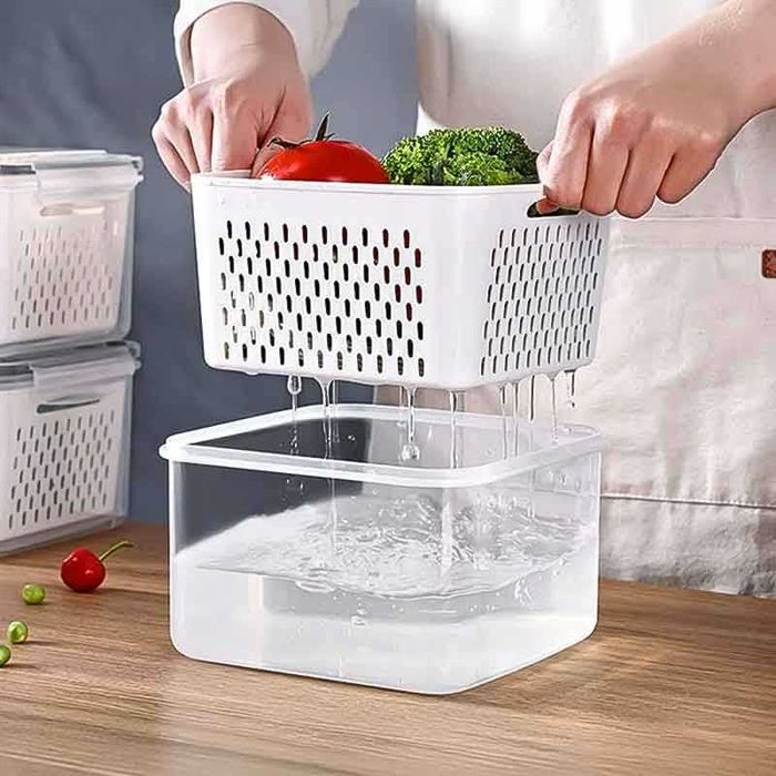 Кухненски кутии за храна с кошница и уплътнение, 4 броя в комплект