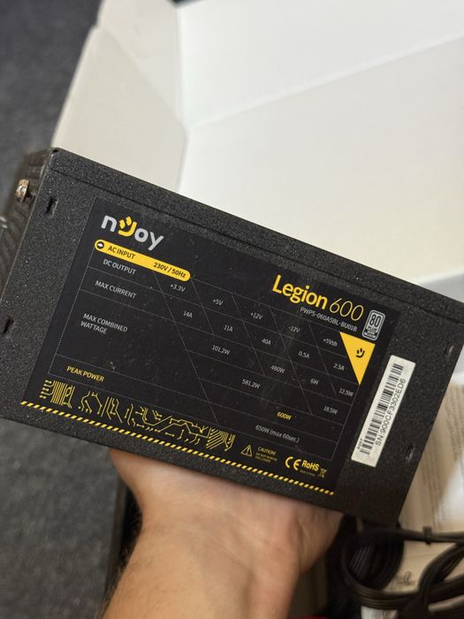 sursa PC njoy legion600w 80+ semimodulara cutie completa